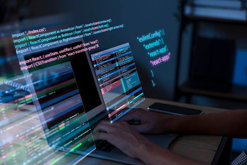 Computer Screen showing programming of software