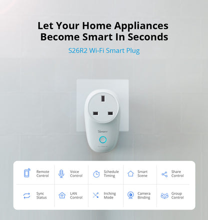 SONOFF S26R2 WiFi Smart Plug –EU - Ai Control 2022